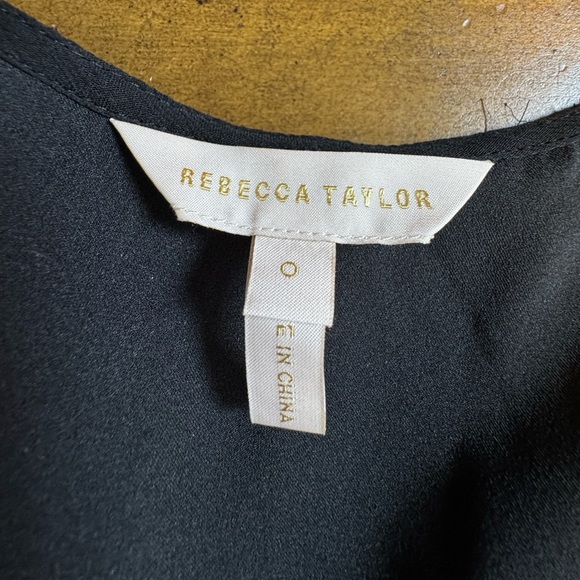 Rebecca TAYLOR SILK FAUX WRAP SLEEVELESS METALLIC LUREX JACQUARD MINI nwot - Picture 6 of 8